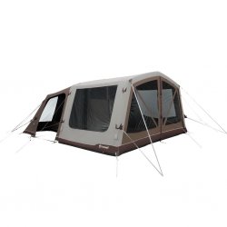 De Outwell Virginia 5 Air TC familietent is een lichte en luxe tent met veel stahoogte, getinte ramen en een sterk katoenen canv