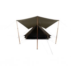 Praktische en lichte beschutting die snel extra ruimte creëert bij je campervan of tent.