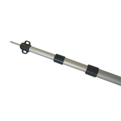 Telescopic aluminum tent pole in three sections