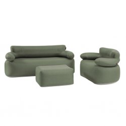 Inflatable sofa group in durable and easy-care polyester, perfect for the camping trip!