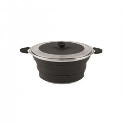 Folding pot of 2.5 L with lid.