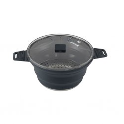 Opvouwbare pan van 2,5 liter met deksel.