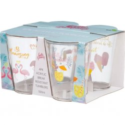 Mooie drinkglazen in een 4-pack van Flamefield.