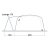 Door sketch for the family tent Outwell Hartsdale 6PA