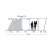 Height sketch Outwell Springville 5SA family tent