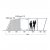 Height sketch Outwell Springville 6SA family tent