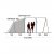 Height sketch of Outwell Hayward Lake 4ATC family tent.
