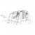 Dimensional sketch for Outwell Ashwood 3 family tent
