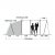 Height sketch of the 6-person family tent Outwell Greenwood 5.