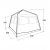 Dimensional sketch for Outwell Fastlane 300 Shelter.