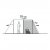 Dimensional sketch of the Easy Camp Menorca 500 family tent.