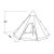 Dimensional sketch Robens Field Base 800 Tipi tent