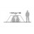 Height sketch Robens Lodge 2 Dome tent.