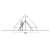 Height sketch for Robens Klondike 6-person tent tent