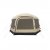 Robens Yurt with closed curtains on the front window.