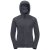 Fixed hood and two side pockets with zipper.