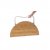 The camping table is folded in the middle and can then easily be carried