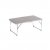 Lage campingtafel met ruimte voor twee tot vier personen.