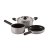 Aluminum pot with durable non-stick treatment.