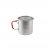 Ultralichte titanium pan voor één persoon, met een inhoud van 650 ml en een gewicht van slechts 99 g.