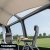 The ceiling provides a better climate in the awning.