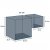 Afmetingen van de dubbele compartimenten in de Outwell Arctic Frost 45 compressor koelbox.