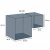 Afmetingen van de dubbele compartimenten in de Outwell Arctic Frost 55 compressor koelbox.