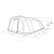 Dimensionale tekening voor Outwell Sacramento 6 Air familietent