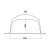 Hoogte van de Outwell Wakefield Shelter XL