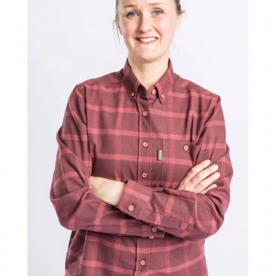 Pinewood Värnamo Flanellen Blouse Dames Earth Plum