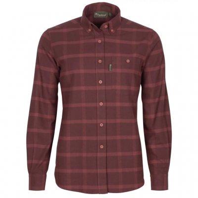 Pinewood Värnamo Flannelshirt Women Earth Plum