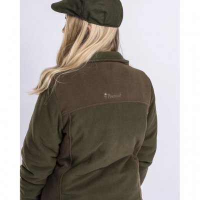 Pinewood Harriette Gewatteerd Fleecejack Dames Groen/Suèdebruin
