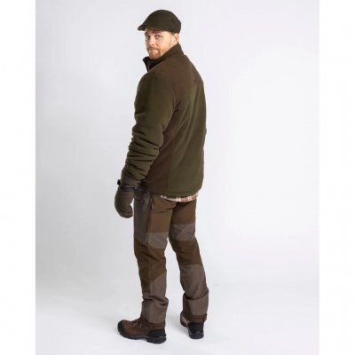 Pinewood Harrie Gewatteerd Fleecejack Heren Groen/Suèdebruin