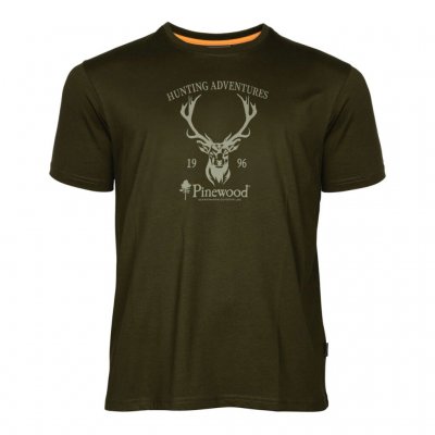 Skön t-shirt från Pinewood i 100 % bomull, perfekt för camping och friluftsliv.