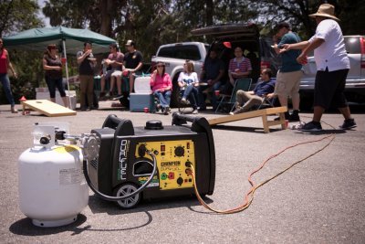 Flexible power for camping, hunting, fishing, camp, cabins or other activities where a more powerful unit is needed.
