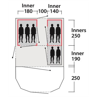 Plan for Outwell Alabama 7P Family Tent