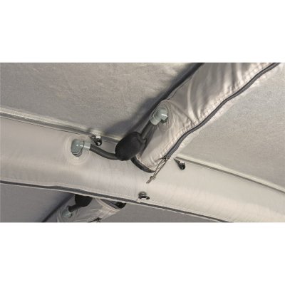 Luftkanaler med inbyggda ventiler som säkrar luften i respektive sektion.