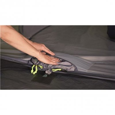 Wrap the door to open up the tent completely.