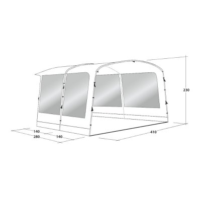 Dimensions for Outwell Universal Extension Size 5