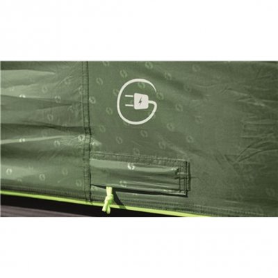 Cable entry makes it easy to use the electricity in the family tent.