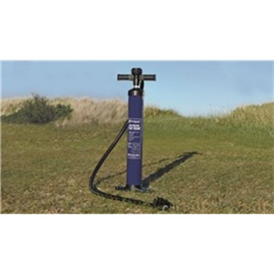 Tent pump with pressure gauge.