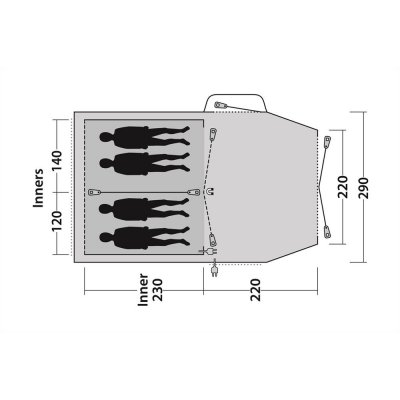 Planning solution for the Outwell Nevada 4P family tent