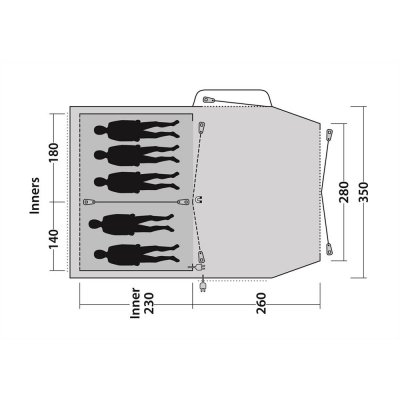 Planning solution for the Outwell Nevada 5P family tent