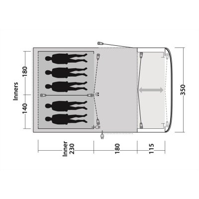 Planning solution Outwell Rockland 5P family tent