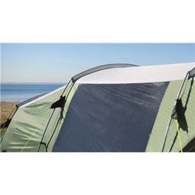 Tinted windows give a pleasant light while reducing the transparency of the tent.