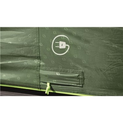 Cable entry makes it easy to use electricity in the family tent.