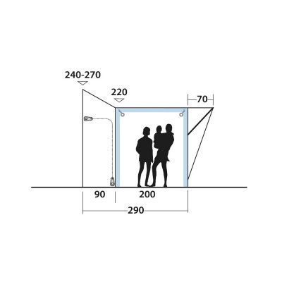 Altitude sketch Outwell Parkville 200SA Motorhome tent