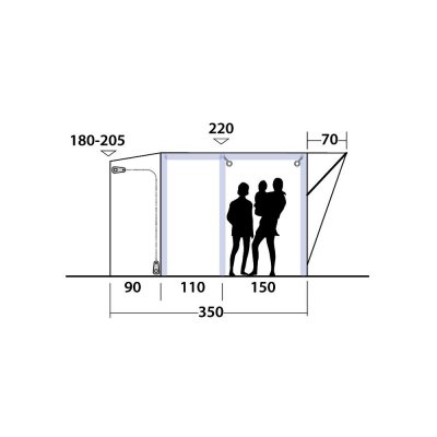 Altitude sketch Outwell Parkville 260SA Car tent