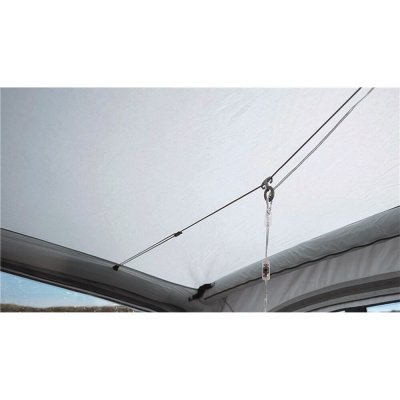Outwell HookTrack System makes it easy to hang equipment in the tent.