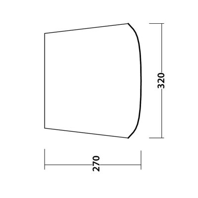 Outwell Touring Canopy Roof Cover Sketch.
